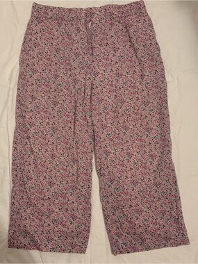 J.Crew Liberty of London Floral Grandmacore Wide Leg Cropped Trouser Pants 16